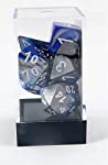 Chessex Dice-Gemini Blue-Steel/White Set